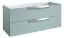 Waschtischunterschrank Meerut 31 mit Siphonausschnitt, Farbe: Aquamarin – 50 x 119 x 45 cm (H x B x T)
