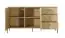 Commode met vier vakken Allegma 02, kleur: Scandi eik - Afmetingen: 81 x 157 x 39,5 cm (H x B x D), met drie laden