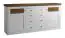 Dressoir / sideboard kast Rasina 07, kleur: Wit / geolied eiken, deels massief - Afmetingen: 184 x 86 x 44 cm (B x H x D)