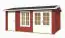 Chalet / tuinhuis G220 Zweeds rood incl. vloer - 44 mm, grondoppervlakte: 14,55 m², zadeldak