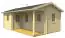 Buiten sauna / saunahuis Weißeck incl. vloer - 70 mm blokhut profielplanken, vloeropp: 25,8 m², zadeldak