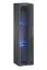 Wandkast met LED-verlichting Fardalen 19, kleur: grijs - Afmetingen: 120 x 30 x 30 cm (H x B x D), met drie vakken