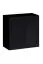 Woonwand met LED-verlichting Kongsvinger 94, kleur: Wotan eik / hoogglans zwart - afmetingen: 150 x 250 x 40 cm (H x B x D)