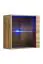 Twee elegante hangkasten met wandplank Balestrand 364, kleur: eiken Wotan / wit - Afmetingen: 110 x 130 x 30 cm (H x B x D), met LED-verlichting