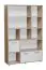 openkast Palpala 04, kleur: Sonoma eiken / wit - 180 x 117 x 35 cm (h x b x d)