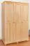 kledingkast massief grenenhout natuur Junco 05 - Afmetingen: 195 x 135 x 55 cm (H x B x D)