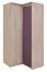 Kinderkamer - draaideurkast / hoekkast Koa 04, kleur: eiken / violet - afmetingen: 203 x 98 x 98 cm (H x B x D)