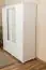 kledingkast massief grenen massief wit Junco 01 - Afmetingen 195 x 162 x 59 cm