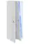 Grote vitrinekast Nevedal 02, kleur: wit hoogglans - Afmetingen: 200 x 70 x 40 cm (H x B x D), met 10 vakken