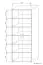 Kast Cianjur 12, kleur: Eik / Wit - Afmetingen: 209 x 80 x 40 cm (H x B x D)