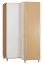 Draaideurkast / hoekkledingkast Arbolita 18, kleur: eiken / wit - Afmetingen: 195 x 102 x 104 cm (H x B x D)
