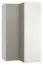 Draaideurkast / hoekkledingkast Bellaco 39, kleur: wit / grijs - Afmetingen: 187 x 102 x 104 cm (H x B x D)