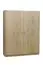 Draaideurkast / kleerkast Plata 10, kleur: Sonoma eiken - 201 x 160 x 53 cm (h x b x d)