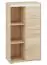 dressoirs / kast Mochis 08, kleur: Sonoma eikenhouten licht inclusief 3 kleureninzetten - afmetingen: 123 x 69 x 34 cm (h x b x d), met 1 deur en 6 vakken