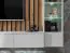 Woonwand met wandpaneel Kinn 04, kleur: eiken Artisan / grijs - afmetingen: 148 x 220 x 35 cm (H x B x D), met vier deuren en 8 vakken