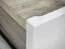 Eenvoudig wandmeubel Nese 01, kleur: wit hoogglans / eiken San Remo - Afmetingen: 184 x 300 x 48 cm (H x B x D), met LED-verlichting
