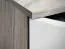 Eenvoudig wandmeubel Nese 01, kleur: wit hoogglans / eiken San Remo - Afmetingen: 184 x 300 x 48 cm (H x B x D), met LED-verlichting