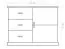 dressoir / sideboard kast massief grenen natuur Buteo 06 - Afmetingen: 79 x 100 x 42 cm (H x B x D)
