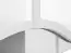 Vitrine Sydfalster 01, Farbe: Weiß / Weiß Hochglanz - Abmessungen: 191 x 87 x 41 cm (H x B x T), mit 4 Türen und 5 Fächern