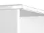 Nachtkastje Sydfalster 04, kleur: Wit / Wit hoogglans - Afmetingen: 53 x 45 x 34 cm (H x B x D), met 2 laden en 1 schap