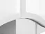 kast / ladekast Sydfalster 09, kleur: Wit / hoogglans wit - afmetingen: 85 x 87 x 41 cm (H x B x D), met twee deuren en twee vakken