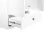 Draaideurkast / kledingkast Oulainen 01 , kleur: wit / eiken - afmetingen: 200 x 92 x 54 cm (H x B x D), met 2 deuren, 1 lade en 1 vak