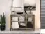 dressoir / sideboard kast Pandrup 10, kleur: eiken - afmetingen: 83 x 120 x 40 cm (H x B x D), met 3 deuren en 4 vakken.