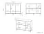 dressoir / sideboard kast Pandrup 10, kleur: eiken - afmetingen: 83 x 120 x 40 cm (H x B x D), met 3 deuren en 4 vakken.