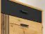 Schoenenkast Lautela 04, kleur: eiken / zwart - Afmetingen: 91 x 60 x 34 cm (H x B x D), met 1 lade, 2 deuren en 4 vakken