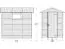 Tuinhuisje incl. vloer - Afmetingen: 150 x 214 x 217 cm (L x B x H)