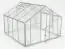 kas - broeikas Rucola XL9, wanden: 4 mm gehard glas, dak: 6 mm HKP meerwandig, grondoppervlakte: 8.40 m² - afmetingen: 290 x 290 cm (L x B)