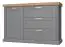 Ladekast /dressoir /sideboard kast Lotofaga 19, kleur: grijs / walnoten - 91 x 138 x 48 cm (H x B x D)