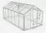 kas - Broeikas Kale L10, gehard glas 4 mm, grondoppervlakte: 9,50 m² - afmetingen: 430 x 220 cm (L x B)