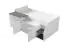 Functioneel bed / kinderbed / hoogslaper met Lindos-bureau, kleur: wit / grijs - ligvlak: 90 x 200 cm (B x L)