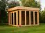 tuinhuis / chalet met plat dak Sonneninsel - 3,50 x 3,50 meter gemaakt van 28 mm blokhut profielplanken