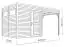 tuinhuis Basel 02 met uitbouw dak incl. vloer en dakleer, lichtgrijs gelakt - 19 mm geprefabriceerd tuinhuis, bruikbare grondoppervlakte: 5,10 m², plat dak