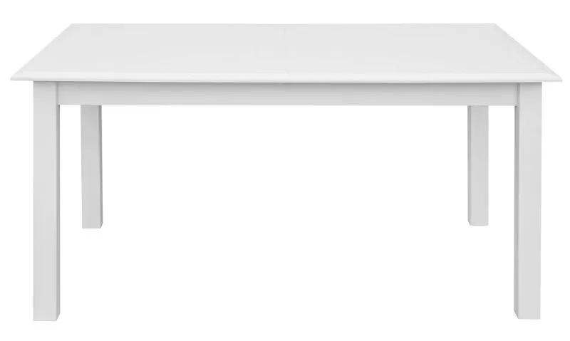 Uitschuifbare eettafel Gyronde 22, massief grenen, wit gelakt - Afmetingen: 150-197 x 93 cm (B x D)