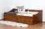 Eenpersoonsbed /bed met opbergruimte massief grenen eikenkleurig 94, incl. lattenbodem - 90 x 200 cm (B x L)