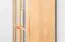vitrinekast / servieskast massief grenen kleur: elzenhout Junco 34 - Afmetingen: 195 x 77 x 34 cm (H x B x D)