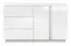 dressoir / ladekast Antioch 06, kleur: wit glanzend / lichtgrijs - afmetingen: 95 x 165 x 40 cm (h x b x d), met 2 deuren, 3 laden en 4 vakken