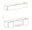 Woonwand | Kleur: kasjmier | 1 hangkast | 1 TV-onderkast met bio-ethanolopenhaard | Maten: 160 x 40 x 150 cm | Push-to-open-functie