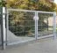 Buisframe dubbele draaipoort, Utvoering: antraciet gecoat, Hoogte: 143 cm, Doorgang: 250 cm