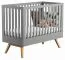 Babybedje / peuterbed Skady 06, kleur: grijs / eiken - Ligvlak: 70 x 140 cm (B x L)
