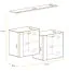 Set van 2 hangkasten met wandplank Balestrand 361, kleur: grijs / wit - Afmetingen: 110 x 130 x 30 cm (H x B x D), met vier vakken
