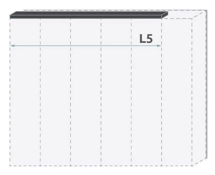 Oberer Rahmen für Drehtürenschrank / Kleiderschrank Faleasiu und Anbaumodule, Farbe: Weiß - Breite: 227 cm