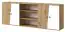 Kastuitbreiding Sirte 17, kleur: eiken / wit / mat grijs - afmetingen: 80 x 213 x 40 cm (H x B x D)