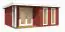 Chalet / tuinhuis G24 Zweeds rood incl. vloer - 44 mm, grondoppervlakte: 17,20 m², monopitch dak