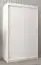 Schuifdeurkast / kledingkast Bisaurin 2A, kleur: mat wit - Afmetingen: 200 x 120 x 62 cm ( H x B x D)
