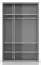 draaideurkast / kledingkast Siumu 22, kleur: Wit / Wit hoogglans - 224 x 137 x 56 cm (H x B x D)