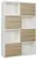 Half open kast "Merosina 09", kleur: Artisan eik / wit - afmetingen: 179 x 115 x 37 cm (H x B x D)